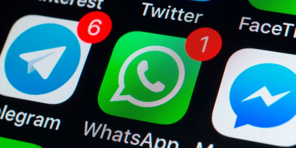 Mensagens de texto pelo Whatsapp ou Telegram